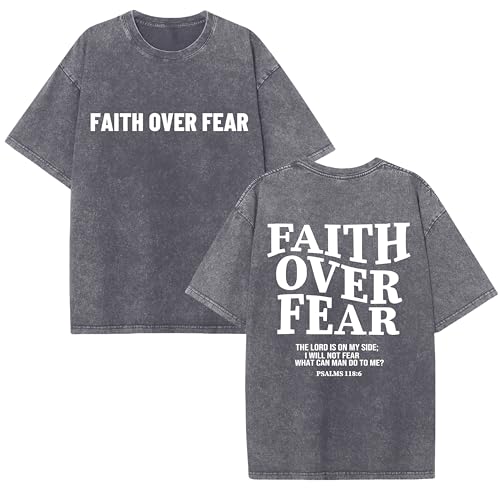Christian Believer Faith God Religious T-Shirt Jesus Shirts for Women Men - color: Light Graya, size: X-Large