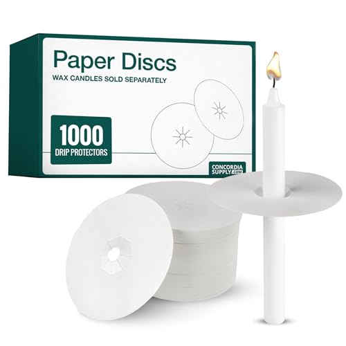 Concordia Supply 3" Paper Disc Candle Drip Protectors (Pack of 1000) - size: Pack of 1000