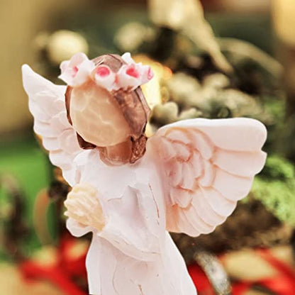 Guardian Angel Figurine, 5.5 Inch Praying Angel Statue, Hand-Painted Resin Angel Sculpture, Sympathy Gift for Memorial Remembrance Keepsake, Encouragement Gift for Women Friend Family