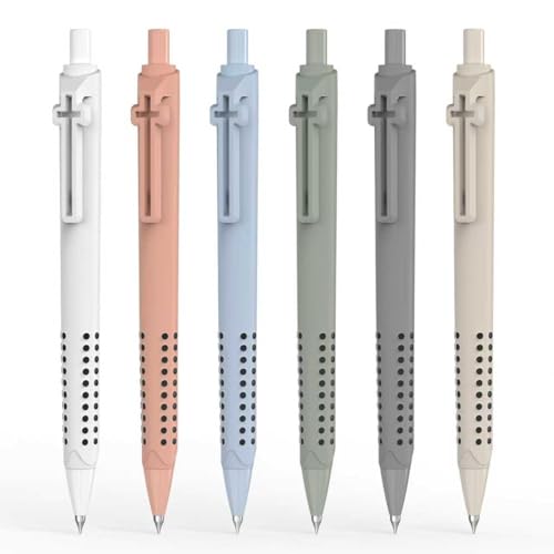 6 Pack Bible Journaling Gel Pens, 0.7mm Black Ink Retractable - color: Morandi-Black Ink