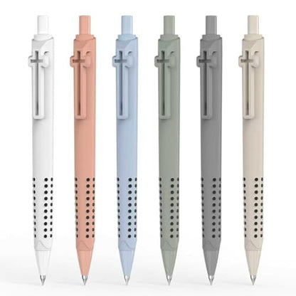 6 Pack Bible Journaling Gel Pens, 0.7mm Black Ink Retractable - color: Morandi-Black Ink