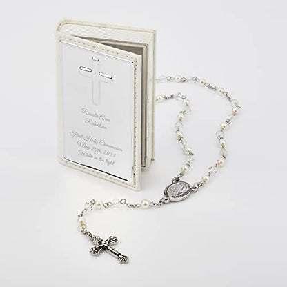 THINGS REMEMBERED First Communion Girl's White Rosary