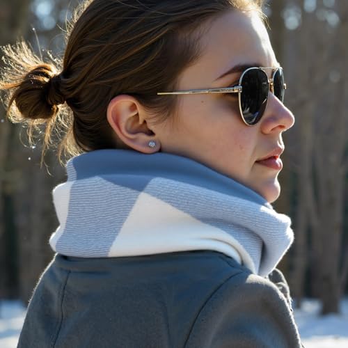 Loritta Winter Scarf for Women, Long Plaid Shawl Wraps Scarves Gifts - color: U-blue White Lattice