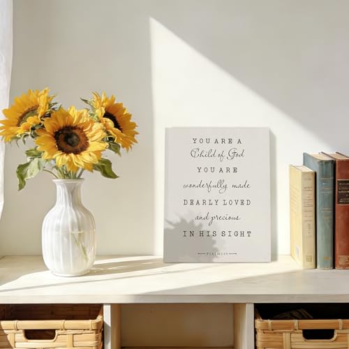 awdschkj You Are A Child of God Christian Nursery Canvas Wall Art Decor Framed 8x10, Kids Bible Verse Scripture Wall Decor Poster Prints Artwork for Nursery Kids Room Bedroom Playroom - color: Bible Wall art-F