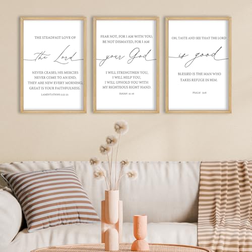 FZMHASLWW The Lord Your God Is Good Sign Wall Decor 24"X16" Set of 3 - color: The Lord Your God Is Good (Wood), size: 24"L x 16"W