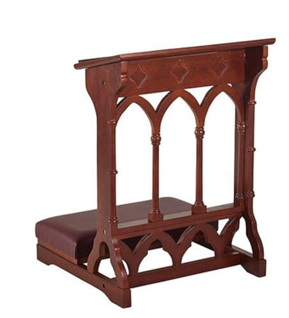 Trinity Church Supply Gothic Padded Kneeler Maple Hardwood Kneelers Wooden Church Prayer Bench for Praying, 24 Inch x 32 Inch
