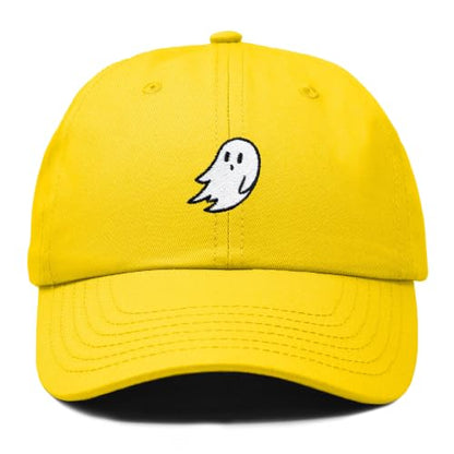DALIX Ghost Embroidered Mens Womens Cotton Dad Hat Baseball Cap Adjustable - color: Gold