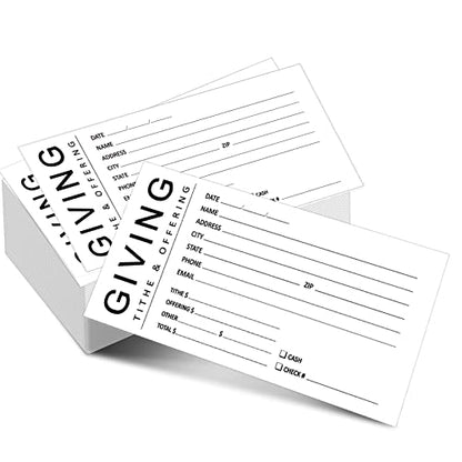 Eaasty 200 Pcs Church Offering Envelopes Bill Size Donation,Giving Style - style: Giving Style