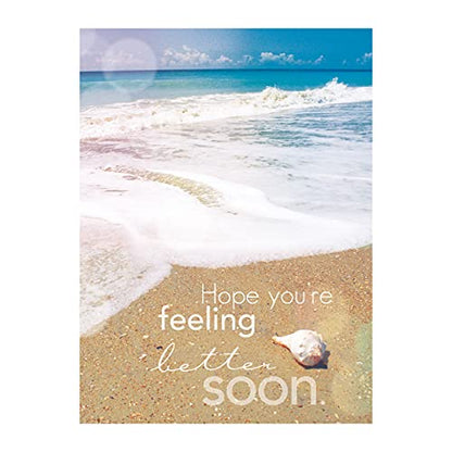 Paper Craft IG98642-RE Religious Get Well Soon Card Set with Envelopes, 12 Cards, 4.75'' W x 6.5'' H, Puppy, Floral, and Landscape Photography