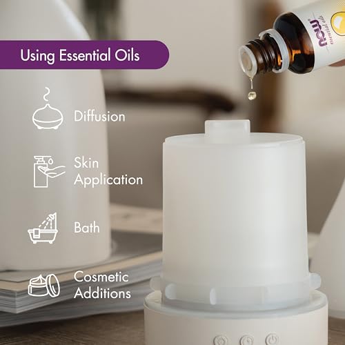 NOW Essential Oils, Frankincense Oil Blend, 20% Blend of Pure Frankincense Oil in Pure Jojoba Oil, Centering Aromatherapy Scent, Steam Distilled, Vegan, Child Resistant Cap, 1-Ounce