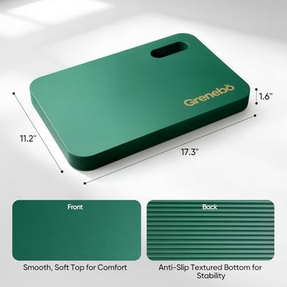 Grenebo 2-Pack Kneeling Pads, Extra Thick, 17.3 x 11 x 1.6 in, Green Purple - color: Green Purple