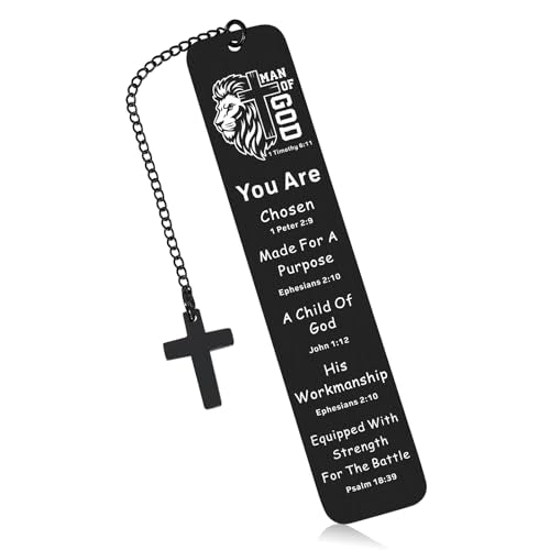 Catholic Bible Verse Bookmark Gifts for Men Boys Baptism Confirmation Gift