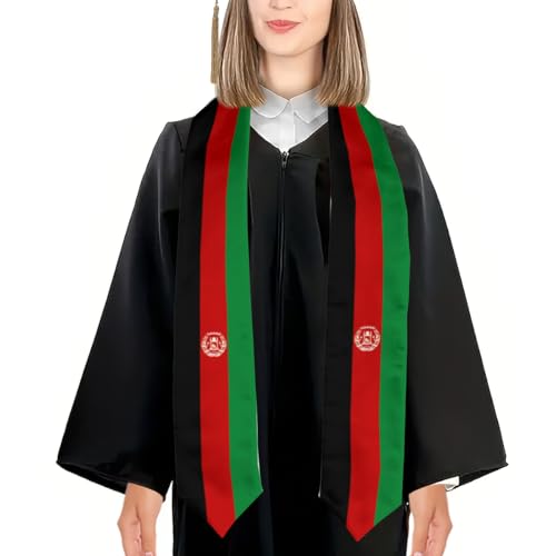 Generic Afghanistan Afghan Flag Graduation Stole - Unisex Adult 72" Long Graduation Shawl
