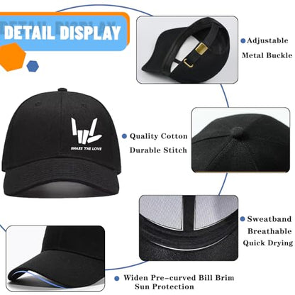 Baseball Cap Snapback Hats for Men Black Baseball Hat Cotton Trucker Dad Hat for Men - color: Share Love