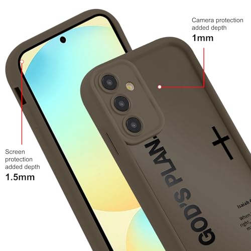 Christian Case for Samsung Galaxy S25 Jesus, Aesthetic Bible Verse Cross Pattern God Chris Design Print Phone Cover, Soft TPU Shockproof Protective Shell for Samsung S25 6,2", Brown - color: Brown Bible Verse