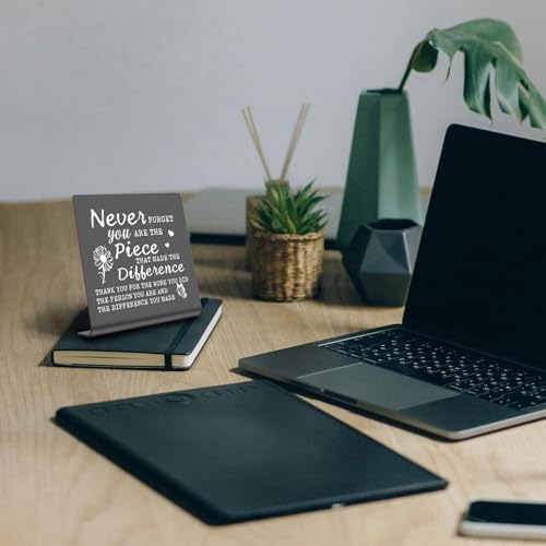 Never Forget You Are The Piece That Made The Difference - Going Away Gift for Coworker, Boss, Leader, Friends - Office Retirement Appreciation, Home Office Desk Sign XBZ175 - style: Never Forget