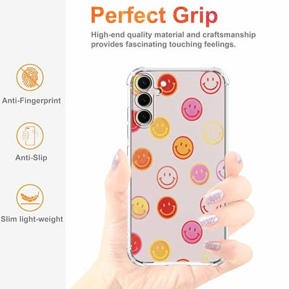 Cute Smiling Face Case Compatible with Samsung Galaxy A16,Colourful Smile Collage,Unique Trendy TPU Bumper Case for Galaxy A16 - color: Smiling Face, size: Samsung Galaxy A16