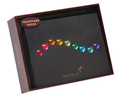 Papyrus Blank Cards with Envelopes, Rainbow Gems (6-Count) - color: ‎rainbow Gems