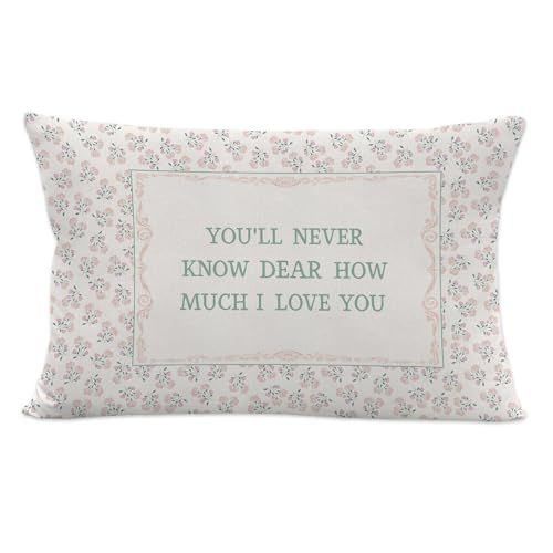 Vintage Floral Girl Nursery Throw Pillow Covers, Baby Girl Nursery Decor, Flower Decorative Pillowcases Cushion Cases for Baby Little Girls Room Bedroom Decor, 12x20 Pillow Covers - color: Never Know