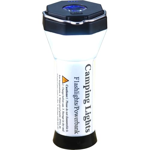 PD20W Fast Charging 500 Lumens Camping Lantern with 5 Models Lights Can Be Magnet Stick and A 1/4 Inch Screw Socket Hold On Pole (Cold-White Lantern+White Body) - color: Cold-White Lantern+White Body