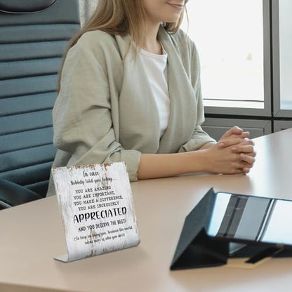 Thank You Gifts for Women Men Office Decor Sign Plaque, Appreciation Gifts Motivational Quote in Case Nobody Told You Today, APPRECIATED gifts for Coworker Friend XUV97 - style: APPRECIATED