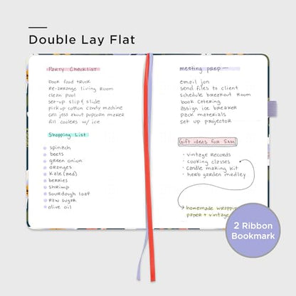 &And Per Se Dotted Journal Notebook, A5 Hardcover Aesthetic Dotted Notebook – 160 Pages 100gsm Thick Dot Grid Paper, 3 Sticker Sheets – Gift-Ready Journaling Kit for Women (Garden Flowers) - color: g.Garden Flowers, style: Dotted with Pattern