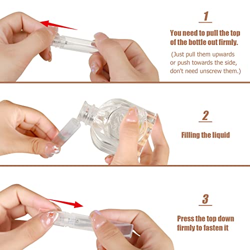Fandamei 60PCS 5ml Mini Spray Bottle, Mini Clear Plastic Spray Bottle Empty, Fine Mist Refillable Mini Perfume Bottle, Perfume Atomizer, Small Empty Sample Containers, Plastic Portable Travel Bottle - size: 5ml