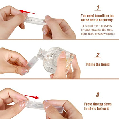 Fandamei 60PCS 5ml Mini Spray Bottle, Mini Clear Plastic Spray Bottle Empty, Fine Mist Refillable Mini Perfume Bottle, Perfume Atomizer, Small Empty Sample Containers, Plastic Portable Travel Bottle - size: 5ml