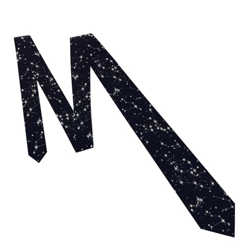 Men's Neckties, Novelty Printed Skinny Tie for Work Casual Party - color: Galaxy Starry