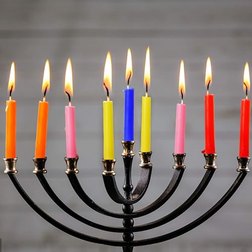 100 Pack 4 Inch Multicolor Taper Chime Candles - color: colours-4"100pcs