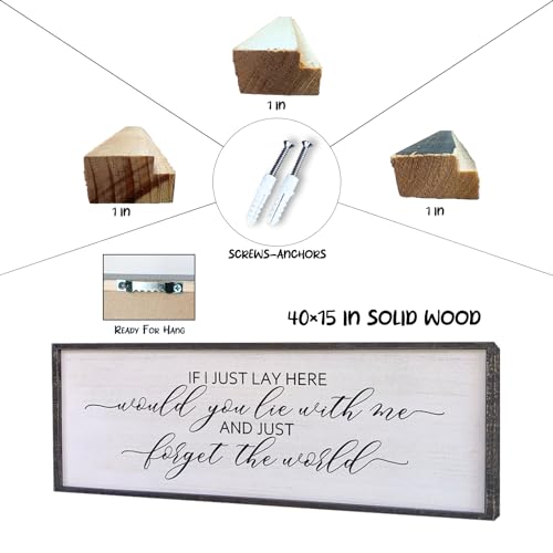Surfapans If I Lay Here ould You Lie With Me Wall Decor Sign 40"X15" Black - color: If I Lay Here Would You Lie With Me（Black), size: 40"L x 15"W