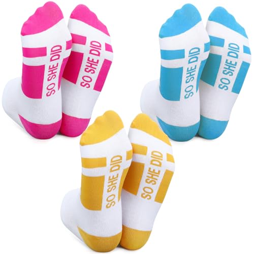 3 Pairs Running Socks Women Low Cut Multicolor