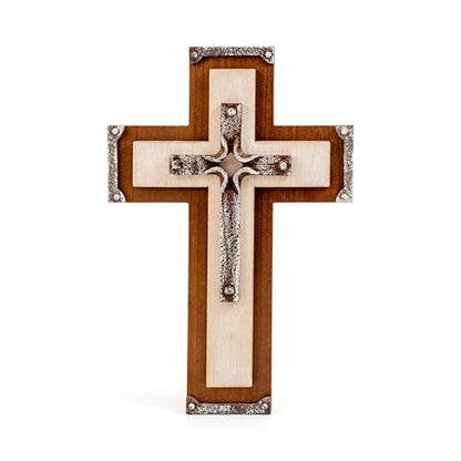 Christian Decorative Wall Cross Art Wooden Hanging Rustic 3 Layered