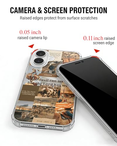 Christian Cowboy Cowgirl Phone Case Compatible with iPhone 17, Wild West Bible Verses Phone Cover for iPhone 17 - color: Christian Cowboy