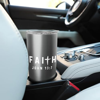 John 13:7 13 7 Faith God Jesus Christian Do Not Understand Stainless Steel Insulated Tumbler - color: Brushed Steel