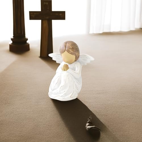 JINGIHE Praying Hands Angel Figurine, Baptism Gifts for Teen Girl