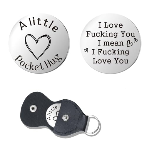 Pocket Hug Token for Women Men Him Birthday Inspirational Gifts for Daughter Friend Long Distance Gifts for Wife Mom - color: Fucking Love You