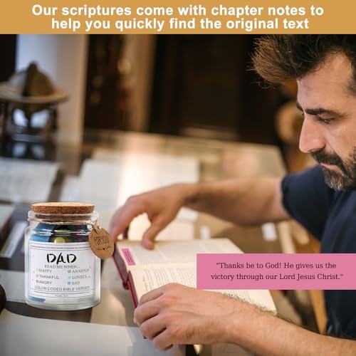 108 Bible Verse Cards to Encourage Dad Through Every Emotion - style: Bible Verses Jar for Dad
