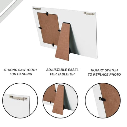 Wooden Engraved Picture Frame 4x6 Inches for Coworkers Colleague Friends - color: white coworkers