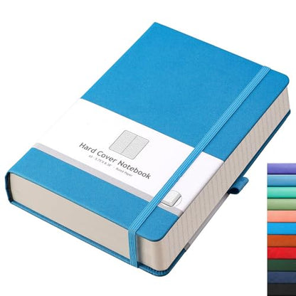 AHGXG Lined Journal Notebook, 320 Numbered Pages, A5 (5.75'' X 8.38'') - color: Blue, size: A5