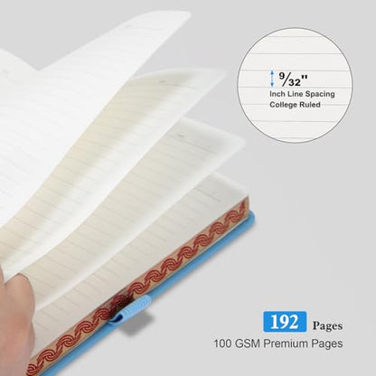 Comix Aesthetic Lined Journal for Writing, 192 Pages, 100GSM Paper, A5 Size - color: Light Blue