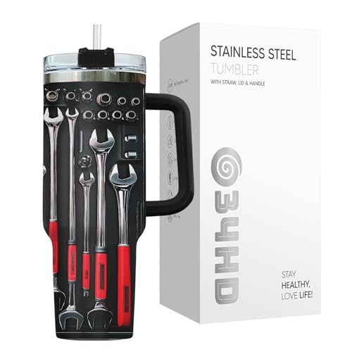 34HD Mechanic Dad Engineer Tools 40 oz Tumbler with Handle, Gift for Papa - color: Mechanic Tool