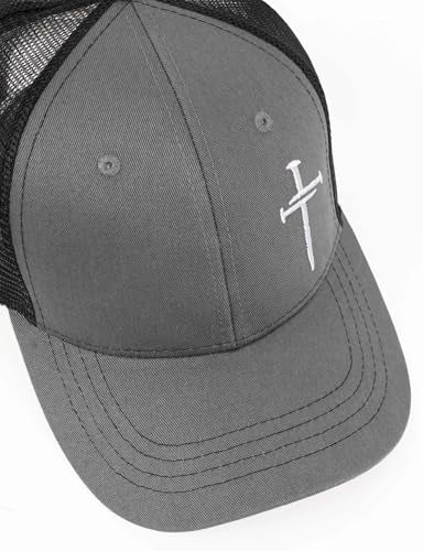 Christian Jesus Cross Hat - Faith Hats for Men Women - Religious Gifts for Thanksgiving Christmas - color: Cross/Grey Black