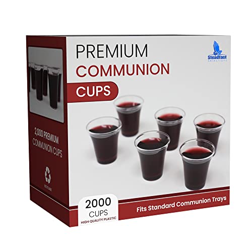2000 Count Disposable Communion Cups Bulk Pack — 0.5 oz Clear Plastic, Fits Standard Holy Communion Trays | Empty Cups for Church, Sacrament, Santa Cena & Lord's Supper