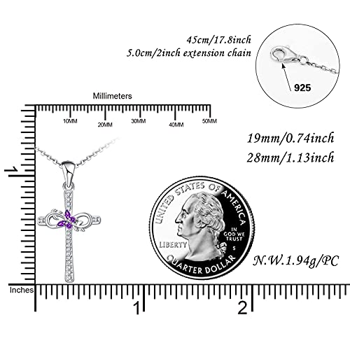 Distance Cross Necklace for Women 925 Sterling Silver Jewelry Pendant Necklace for Mom Wife Gift for Mother's Day or Birthday - style: Infinity Cross Necklace