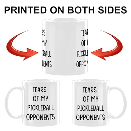 Tears of My Pickleball Opponents White Ceramic Mug,Funny Pickleball Gifts - color: Pickleball