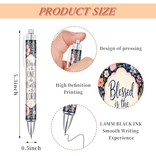 Christian Pens for Women, Bible Verse Ballpoint Pens 6 Pack with Gift Box - color: pink01