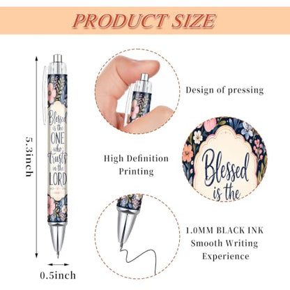 Christian Pens for Women, Bible Verse Ballpoint Pens 6 Pack with Gift Box - color: pink01