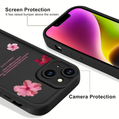 Psalms 30:5 Bible Verse Jesus Christian Flower Phone Case for iPhone 14 Case Shockproof Soft Protective for Women Men Cover Funda for iPhone 14 6.1 Inch - color: Flower