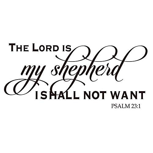THE Lord is My Shepherd ISHALL NOT Want - Psalm 23:1 -Carved Letters Christian Quotes Wall Decal Religious Motto Bible Verse Art Letters Home Décor